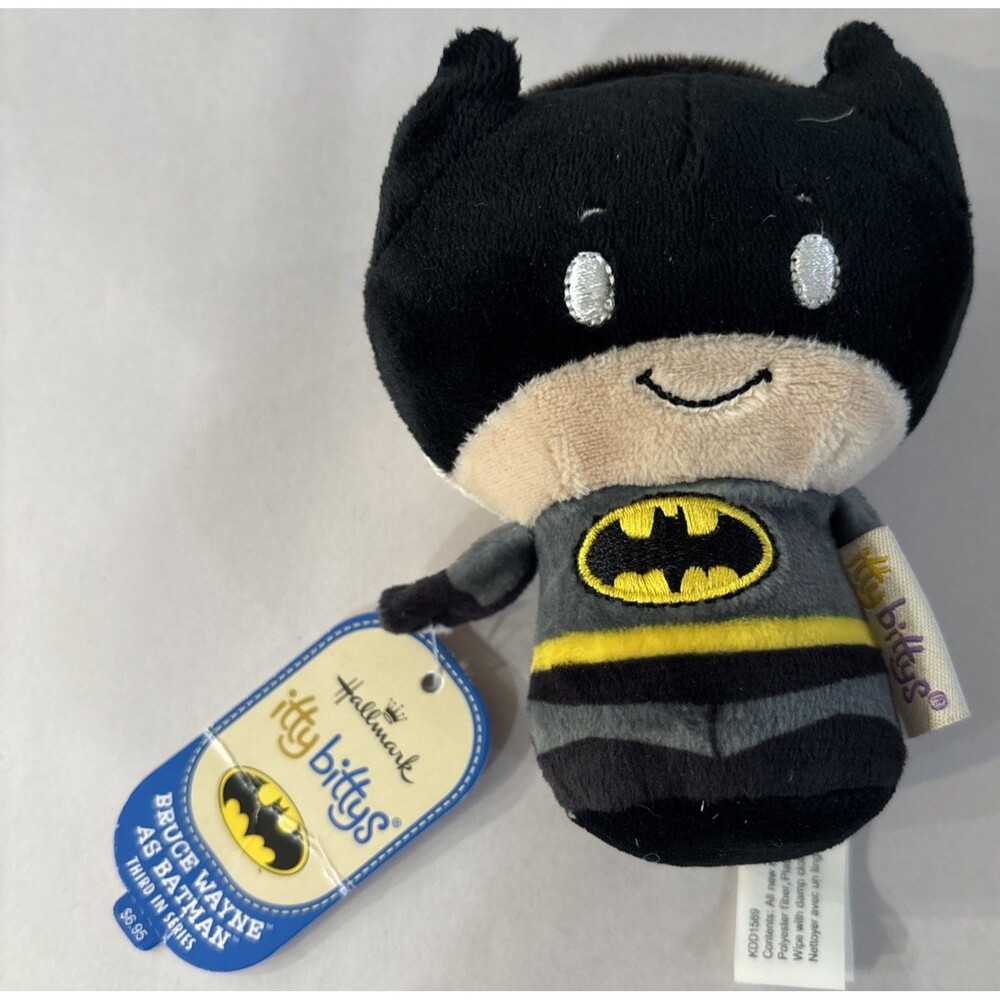 Hallmark Itty Bittys Plush DC Comics 4.5” Bruce Wayne As Batman 3rd in Series